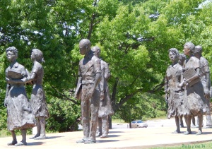 Monument to desegration of school in Little Rock